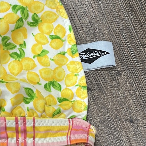 Vintage Hobie Lemons Pink Plaid Y2K Halter Bikini Top No Size Tag Sz S Retro - Picture 11 of 12